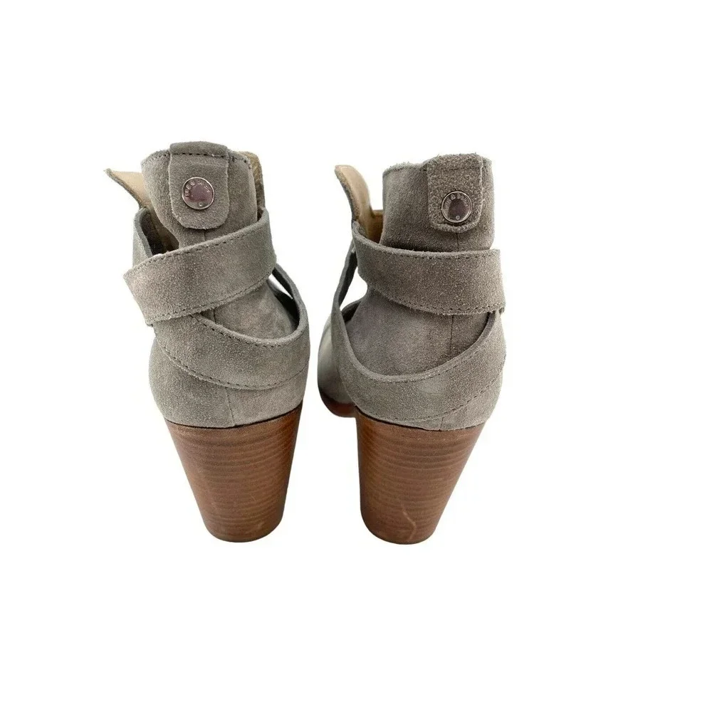 Rag & Bone Harrow Boots Women's Size 41 Ankle Suede Leather Granite Gray